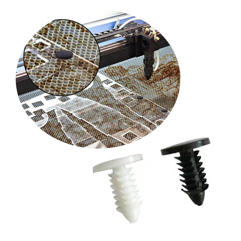 LAMDNL 100 Pcs Tree-shape Rivets Push Pins Rivet Honeycomb Lasers Bed Retaining Pins Fasteners Hole Hood Pressure Pins Rivets Fasteners Push Pins - Image 2